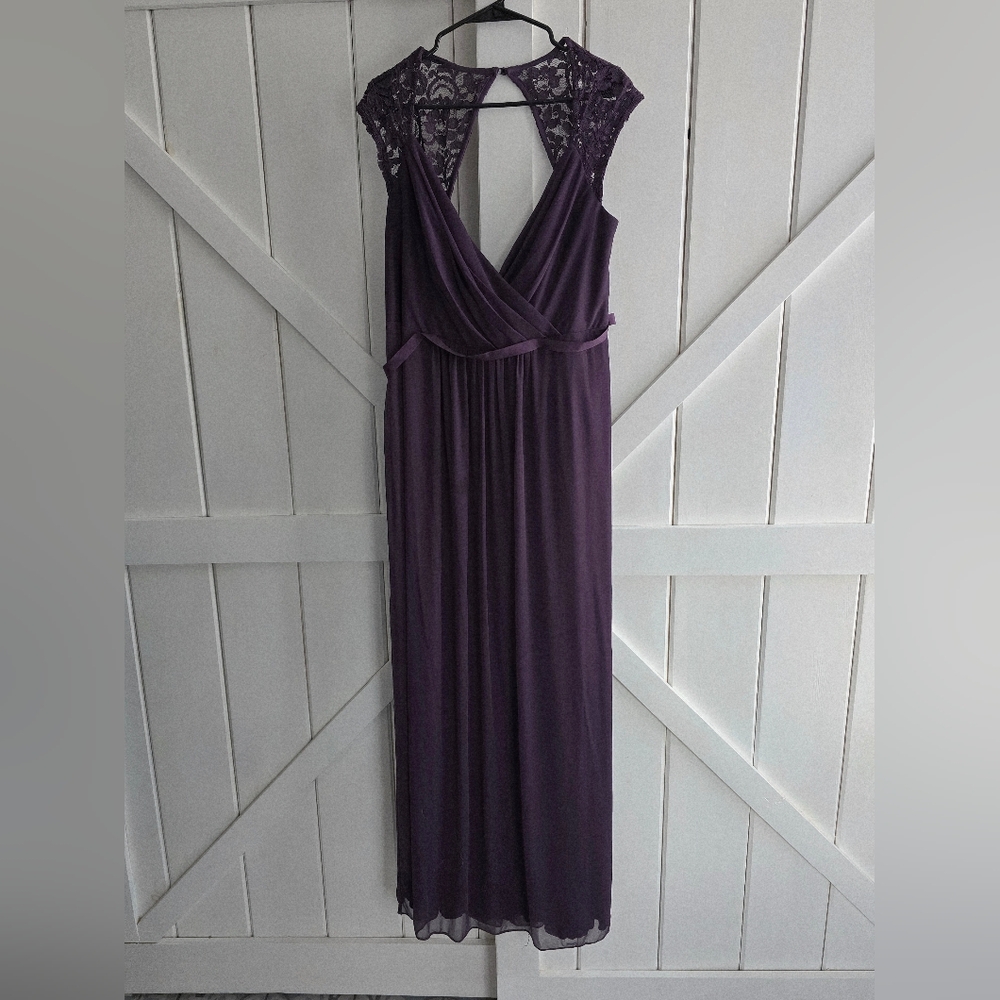 David's Bridal Deep Purple Gown